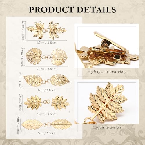 5 Pcs Sweater Clips to Hold Sweater Together, Clothing Cinch Clip for Women's Sweater, Shawl, Shirt, Dress(Sliver)3