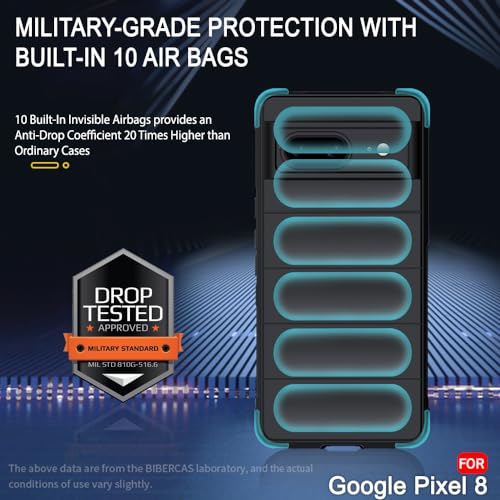 Image of TheGiftKart Liquid Silicon Back Cover Case for Google Pixel 8 | Shockproof Military Grade Protection | Micro-Fibre Cloth On Inner Side | Built-in Anti-Slip Grip Case Cover for Pixel 8 (TPU, Black)