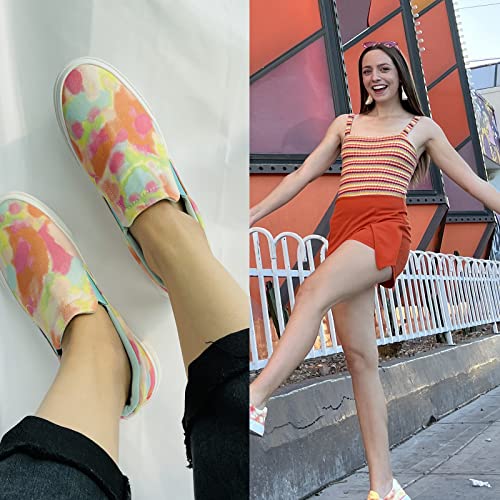 Image of JENN ARDOR Womens Slip On Sneakers Perforated /Quilted Casual Shoes Fashion Walking Flats
