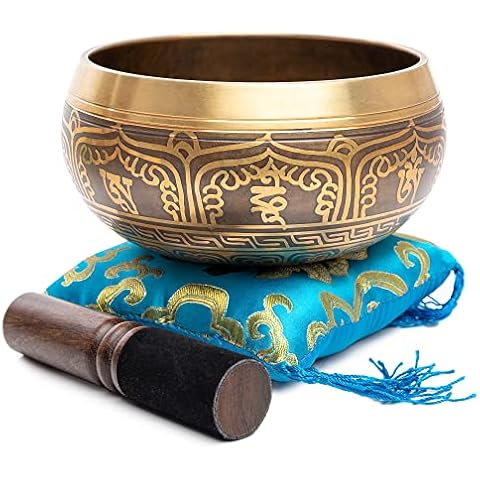Tibetan Singing Bowl Set - Easy To Play Authentic Handcrafted For Meditation Sound Chakra Yoga Healing By Himalayan Bazaar Cover