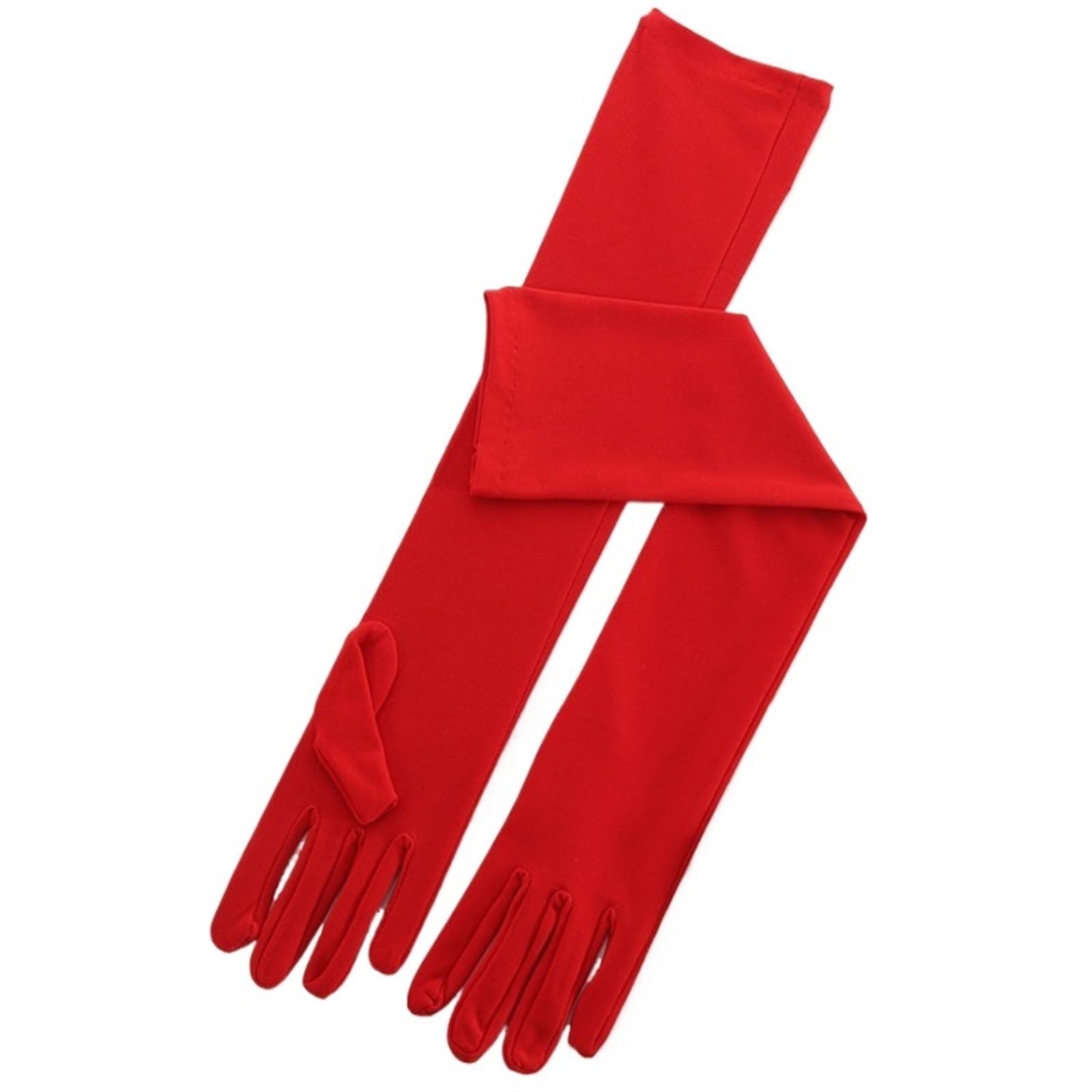 2 pares de guantes largos lisos for mujer, camarera, manoplas ceremoniales for conducir Para Cenas Y Fiestas