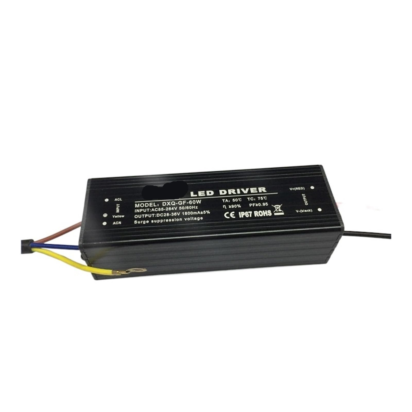 Lampe enterrée et hangar : ballast industriel alimentation LED étanche 60W