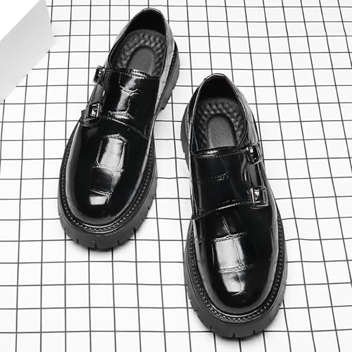 Mens Dress Shoes Modern Classic Slip on Oxfords Formal Casual Business Wedding Work Monk Strap4