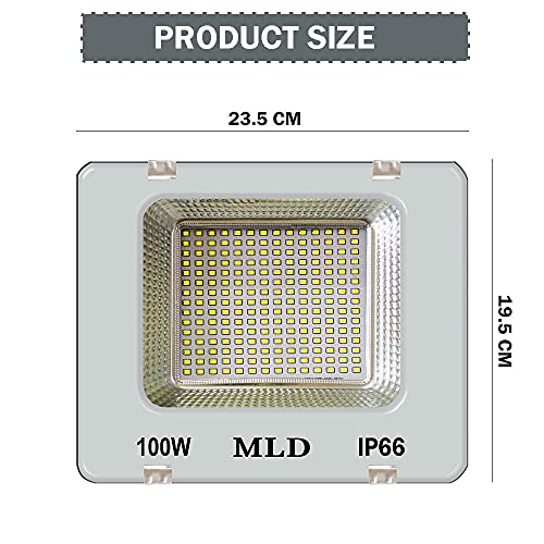 Image of MLD Portable 100 Watt Led Flood Light halogen outdoor /indoor ip66 focus Cool White (100watt,Colour-White)-Pack of 2