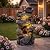 Autodaya 31.5" H Multi-Tier Rock Outdoor Water Fountain with LED Lights and Pump, Garden Fountain Waterfall for Patio, Porch, or Yard