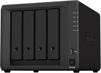 Synology DS923+ 4-Bay Diskstation NAS AMD RyzenTM 4 Threads R1600 Dual-Core 4GB Ram 2xRJ-45 1GbE LAN-Port