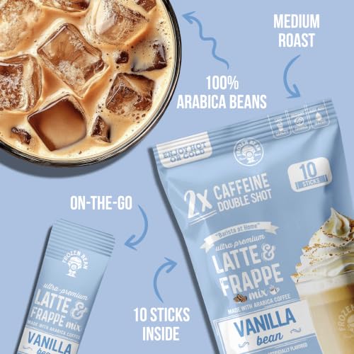 Image of The Frozen Bean Vanilla Bean Instant Coffee Frappe, 10 Sticks
