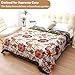 VANJOROY Boho Throw Blanket for Bed, 100% Cotton Muslin Soft Twin Throw-Floral Farmhouse Rustic Decor Blanket for Couch Sofa Quilt and Gift, 60