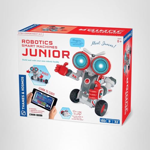 Thames & Kosmos Robotics Smart Machines Junior STEM Kit, Build & Code Your Robot’s Movements, Speed, Lights & Sounds, for Ages 8+, Use Screen-Free w/Built-in Buttons or via Block-Based Coding App - Image 7