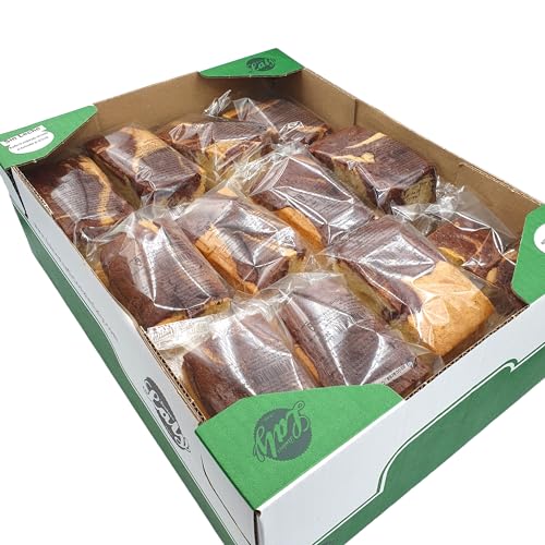 Bizcocho Chocolate Sin Azucar Añadido y Sin Lactosa - Bizcocho Marmol Artesano - Laly - Bizcocho Sin Lactosa - Sin Azucar - 2 Kilos - 30 Unidades.