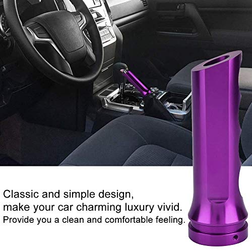 Madezz Handbrake Cover Auto Universal Car Parking Brake Handle Emergency Brake Boot Cover Car Handle Protector Hand Brake Sleeve Aluminum(Purple) #TOP1