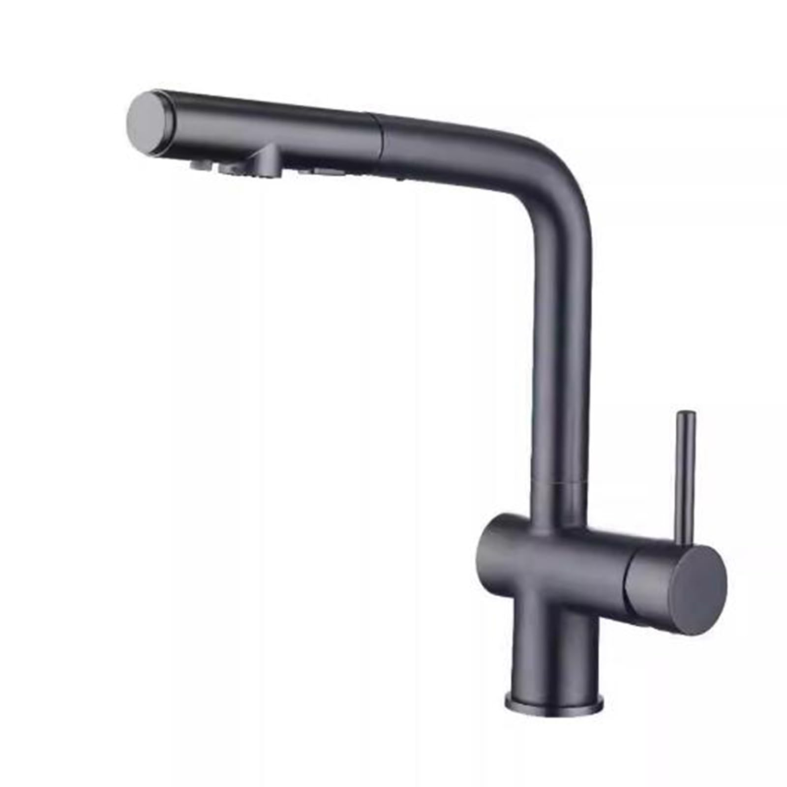 Robinet de cuisine 3 en 1 avec filtre intégré et douchette extractible gris