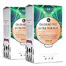 L. Organic Cotton & Chlorine-Free Pads, Regular Absorbency with Ultra Thin Design, 56 Count