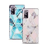 【Kompatibilität】: Glitzer Schutzhülle mit Marmormustern, kompatibel mit Samsung Galaxy S20 FE 5G/4G. Sie können zwei Stile mit einem Kauf erhalten, und Sie können sie entsprechend Ihrer Stimmung und Ihrem Kleidungsstil anpassen. Die glatte Oberfläche wirkt besonders stylisch und trendy.