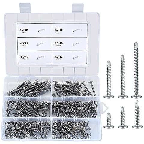210 Tornillos Autoperforantes de Acero Inoxidable Aoyfuwell M4.2 Cover