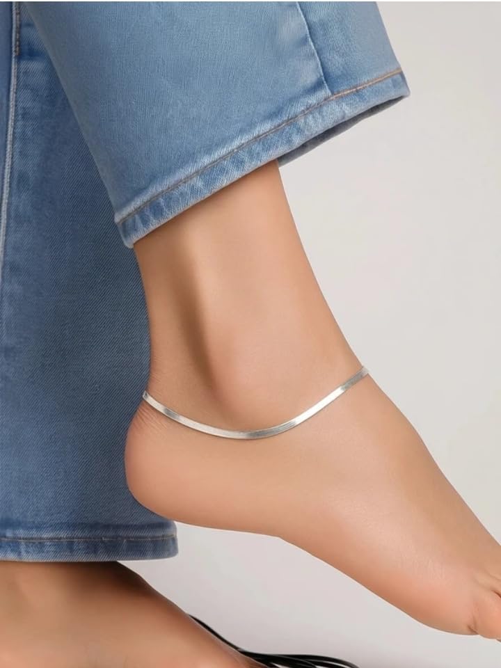 Image of Adjustable Anklet, Chain Stylish Fashion Jewellery Accessories for Women and Girls single piece