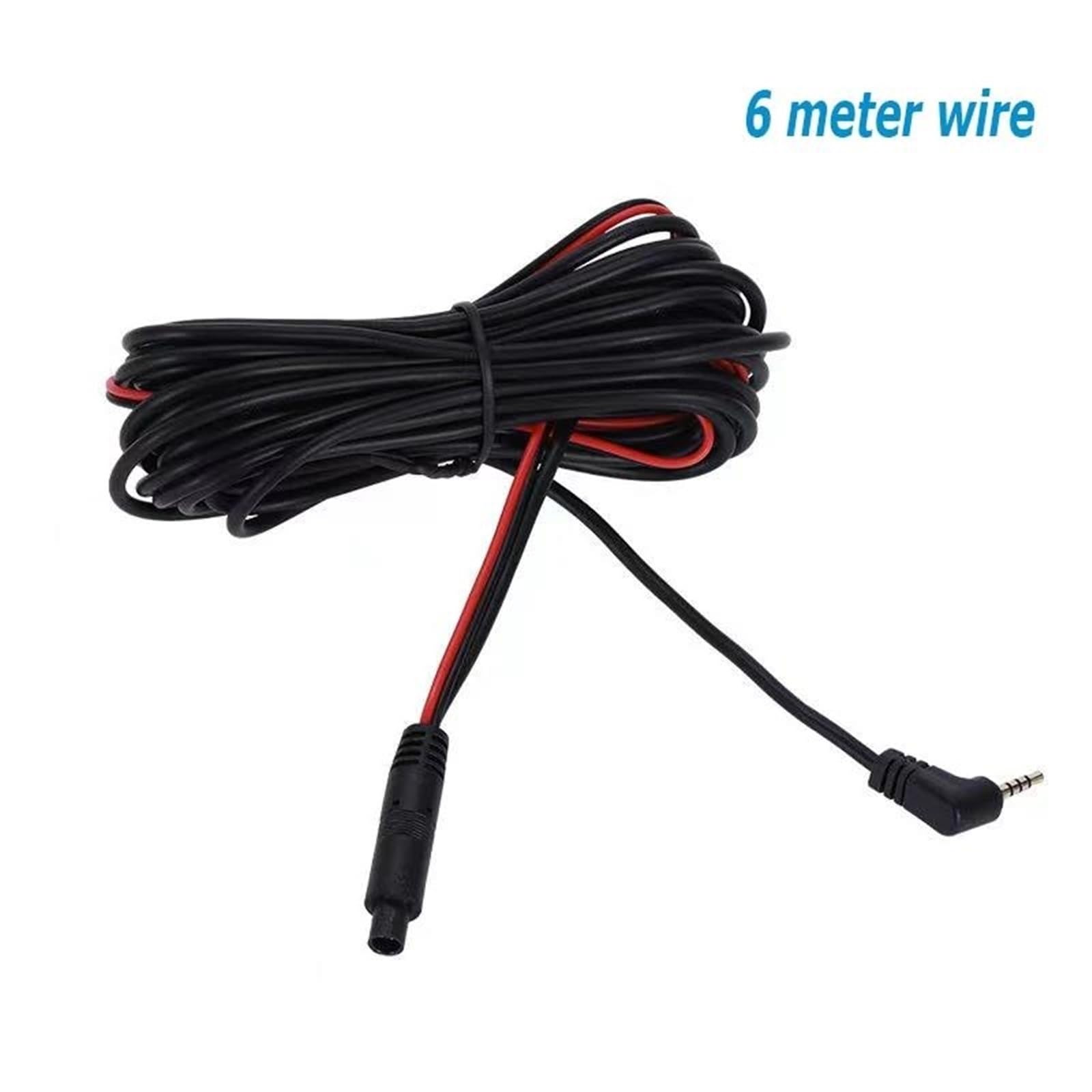cámara de visión Trasera Cable de extensión Auxiliar de 2,5mm, 6M/10M, grabadora de 5 Pines, cámara de Respaldo de visión Trasera de Coche, Filtro de cámara de Coche para Marcha atrás(A)