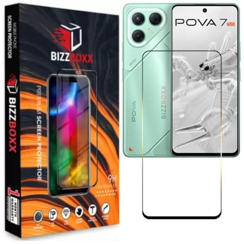 Image of Compatible With Tecno Pova 7 5G Matte Tempered Glass Screen Protector Guard - HD Clarity, Shatterproof, Anti-Fingerprint Screen Guard (6.78 inch)|With Installation Kit - Pack of 1