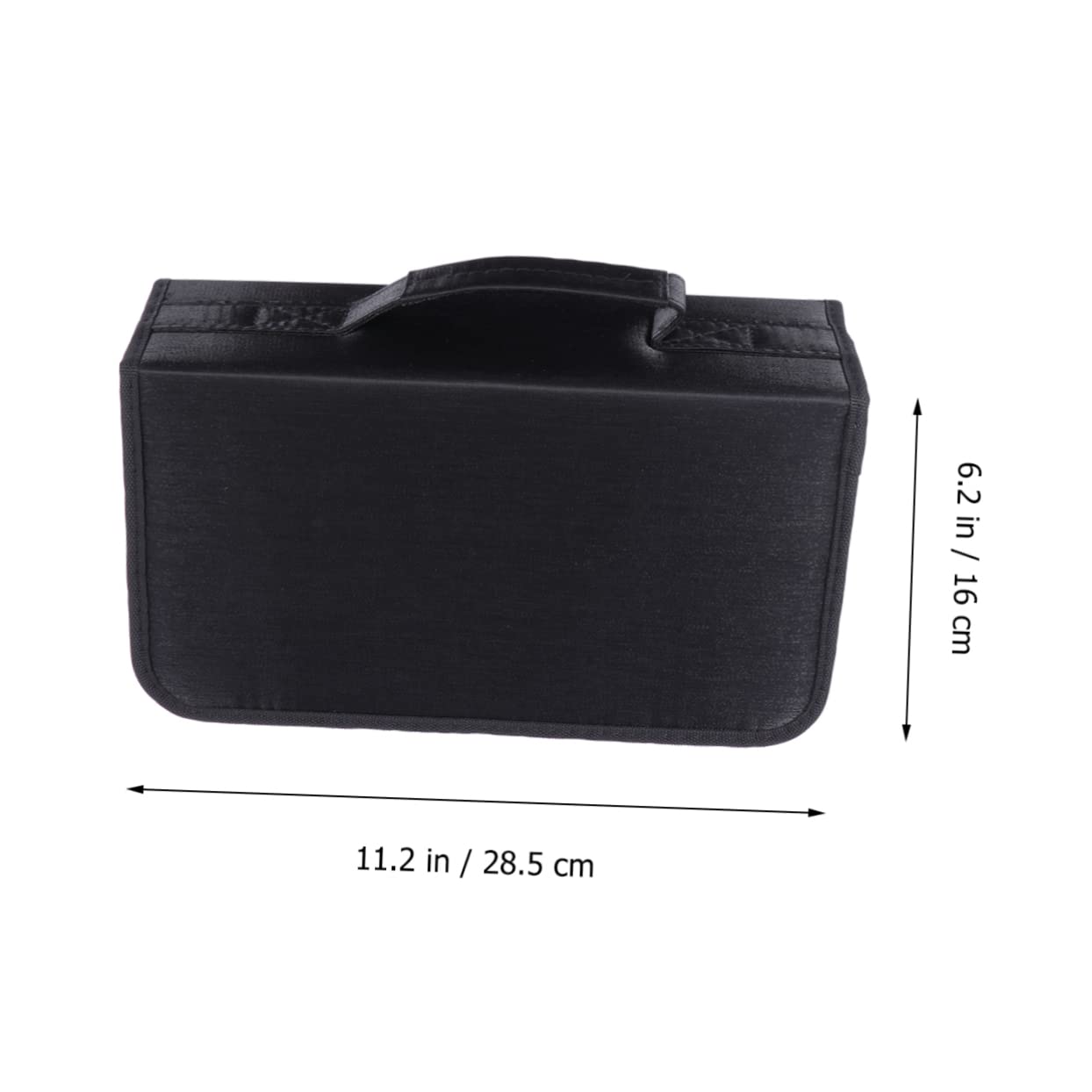 Cabilock 128pièces Pochette De Rangement Cd Mercerisée Capacité De Disques à Cd Pratique Et Élégant Noir