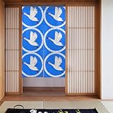 WHJSSF Cortina de puerta con estampado de ganso blanco volador, protección de privacidad, adecuada para cocina, baño, habitación, 86 x 142 cm