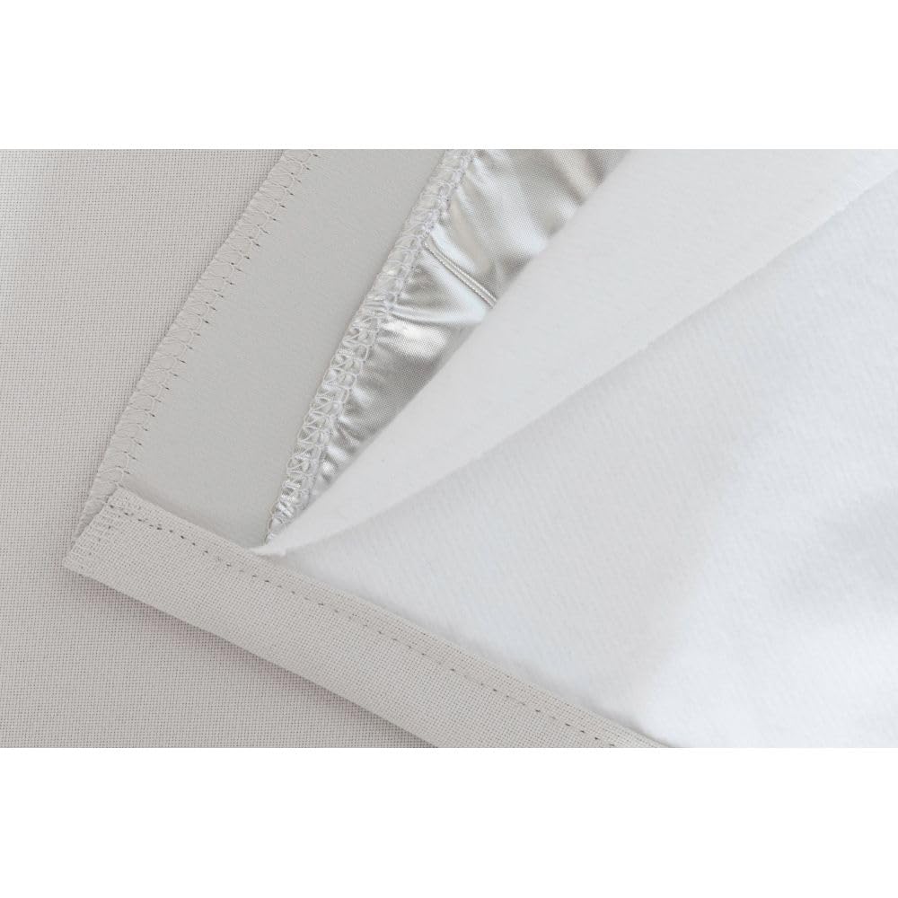Moondream DecibelControl™ Rideau Anti-Bruit 3en1 | Isolation Phonique | Thermique Hiver+Été | 100% Occultant | Technologie Brevetée | Fabrication UE | Galon fronceur | Gris MC17 | 140L x 260H cm