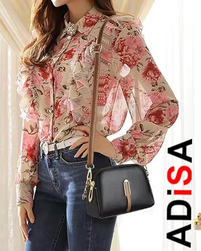 Image of ADISA Women's Crossbody Sling Bag - Stylish Cross Body Handbag for Girls & Women - Adjustable Strap Shoulder Bag (SL5141)