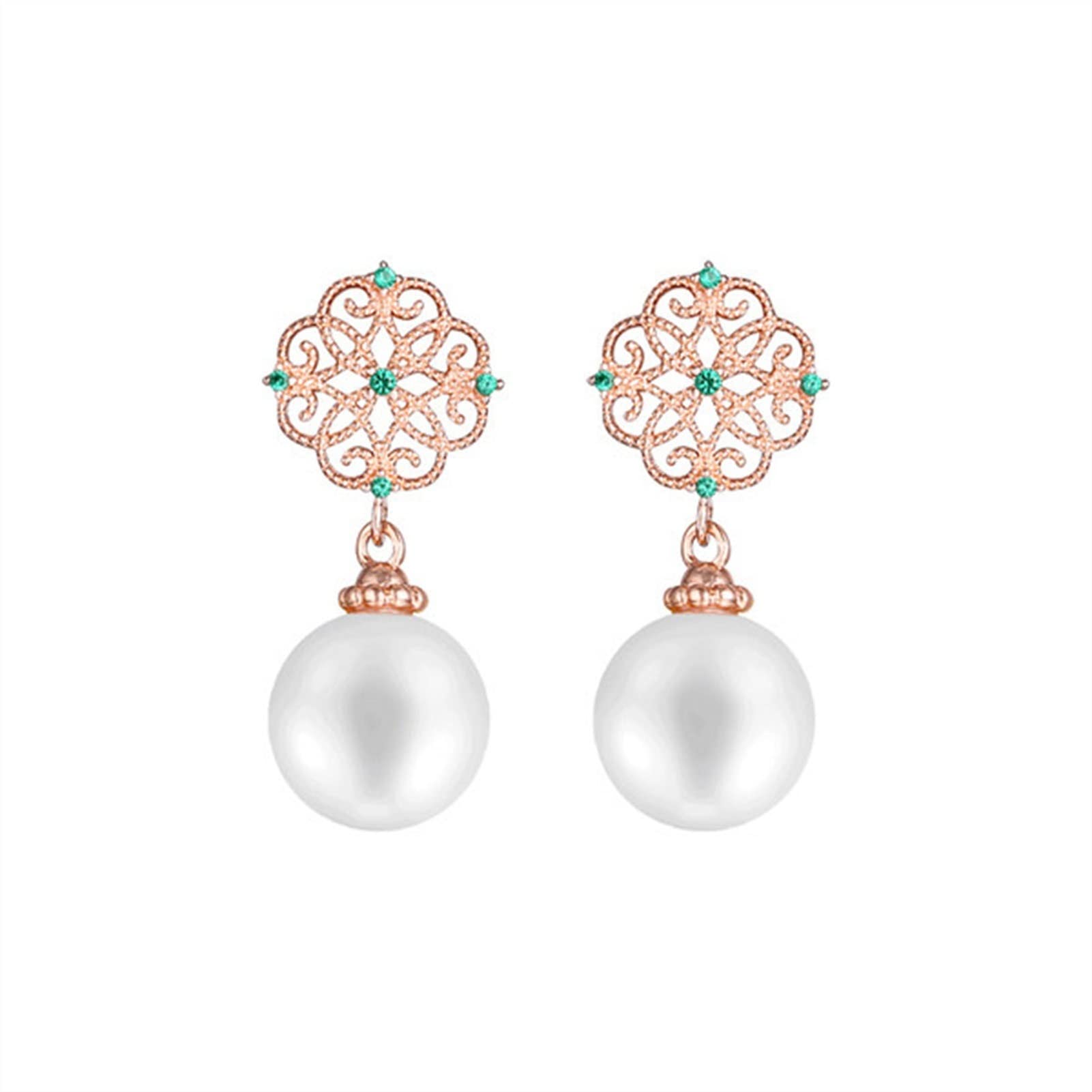 WXKAGF Gioielli di Moda Donna Elegante Temperamento Orecchio Orecchini Pendenti con Perle d'Acqua Dolce Donna Moda Atmosfera Festa Banchetto Orecchini Gioielli Orecchini di Fascia Alta