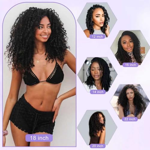Afro Kinkys Bulk Human Hair For Braiding Soft 4c Afro Kinky-Curly Human Hair For Mini Twists,Dreadlocks Extensions,Repair Locs,Micro Locs Extension,Human Braiding Hair 18inch(1B,35g/pack) - Image 7