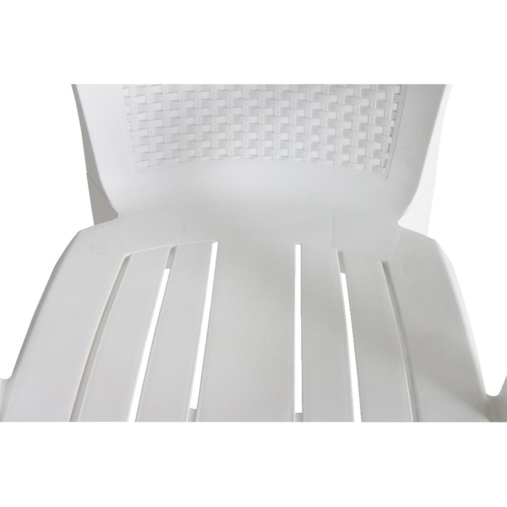 IPAE Silla Resina Ratan Respaldo Alto Blanco Eden