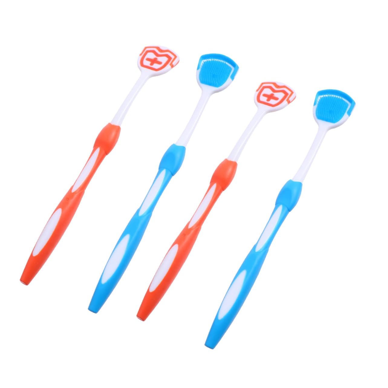FRCOLOR 3 Set Spazzolini Per Lingua Materiale Resistente Raschietti Per Lingua Ergonomici Per Adulti Colori E Ciascuno 4 Pezzi * 3