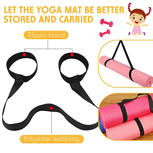 Jerify 24 Pcs Yoga Mats Bulk 68 X 24 X 0.16 Inch And 24 Pcs Yoga Strap Set Non Slip Exercise Mat Adjustable Stretch Band With D Ring Buckle For Stretching Pilates Gym Workouts Yoga Fitness, 6 Colors #TOP4