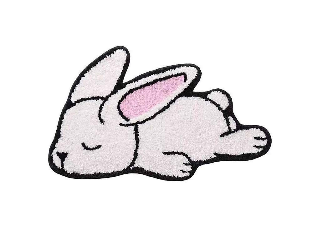 HYST Animal Shape Design Cute Bathroom mat,Showroom Bathmat,Non-Slip Bath Rugs,Play Carpet Area Rug for Kids,Photography Props,Home Decor,Indoor mat,Pet mat (Rabbit)