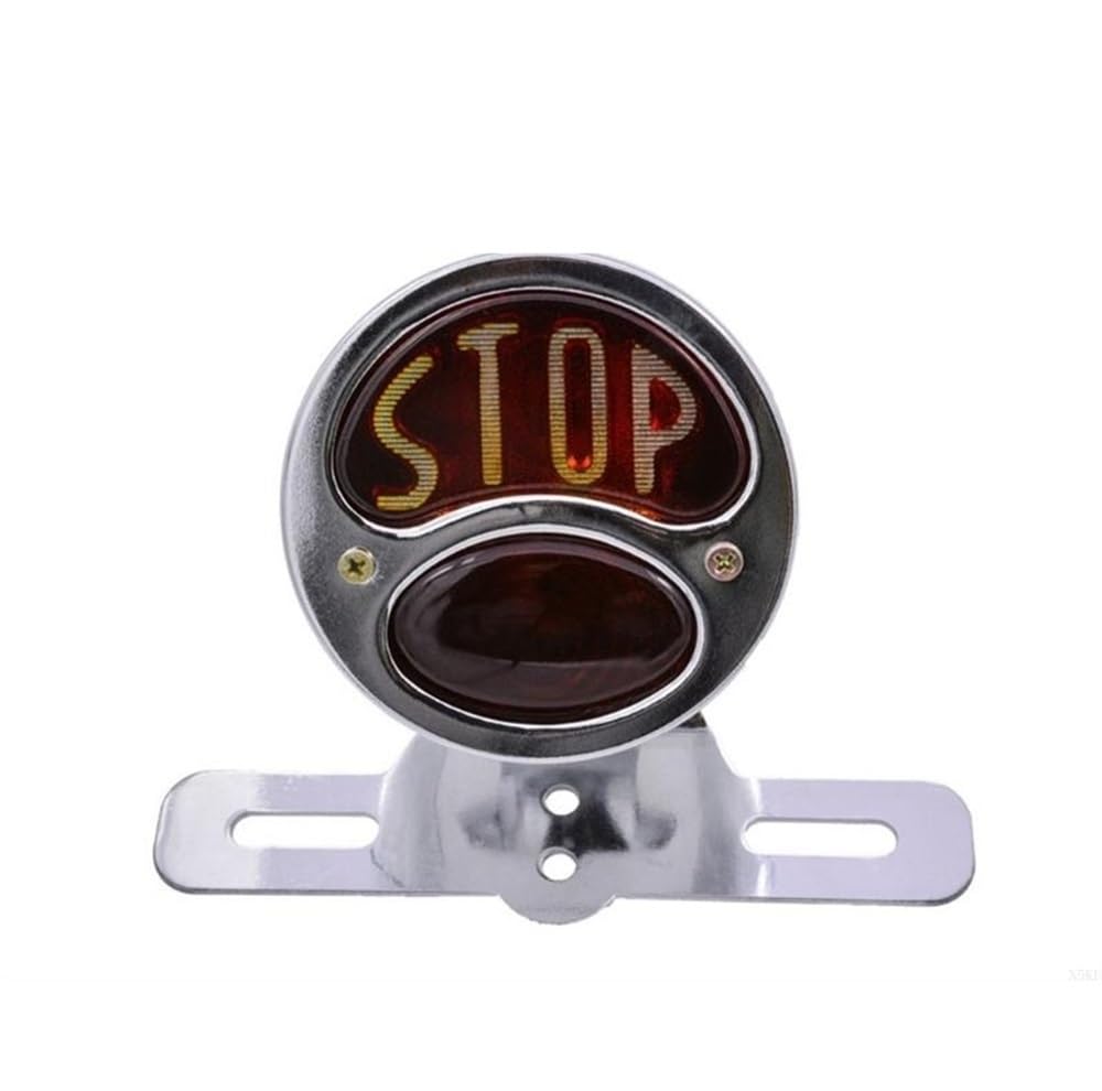 Faro Posteriore Stop Running Luce targa a LED universale per moto, fanale posteriore, luce freno