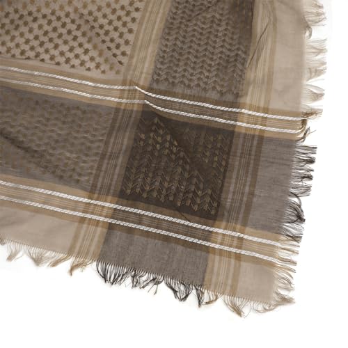 Image of PURFUN Men's Large Arab Shemagh Headscarf Muslim Headcover Shawl Keffiyeh Arabic Scarf