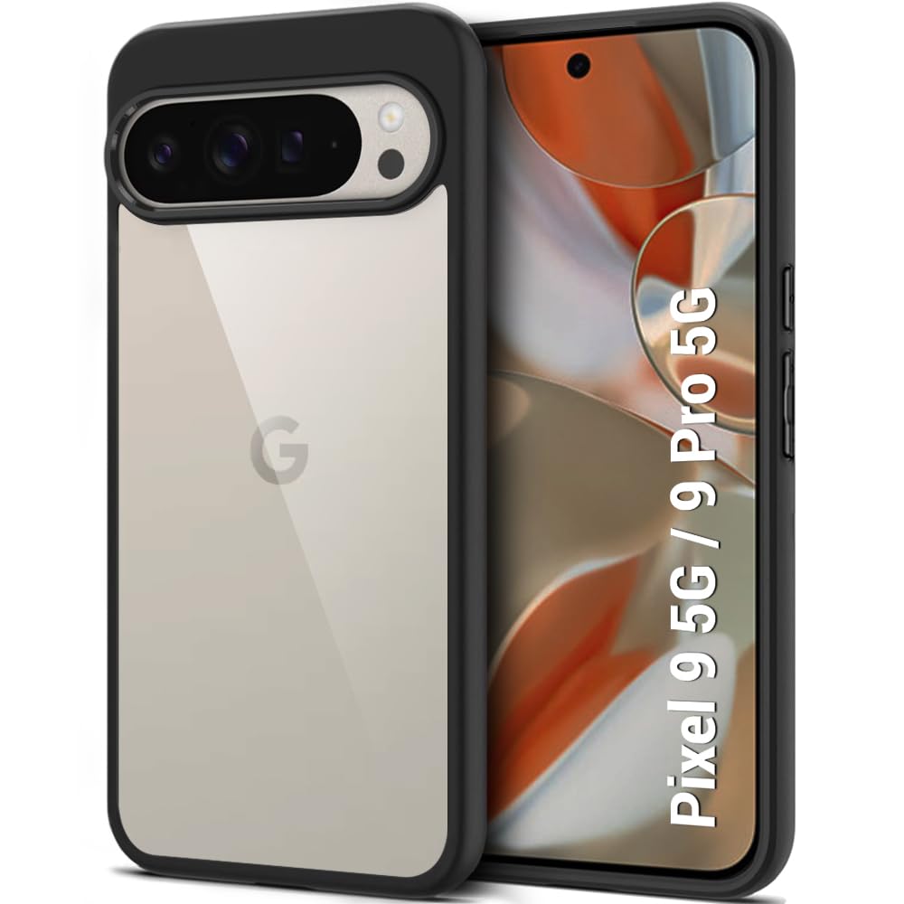 TheGiftKart Ultra-Hybrid Crystal Clear Back Cover Case for Google Pixel 9/9 Pro | Slim Fit Shockproof Design | Camera Protection Bump | Transparent Back Case for Pixel 9 Pro (PC & TPU, Black Bumper) (B0DCTQ7Y4P) Amazon Price History, Amazon Price Tracker