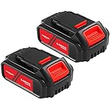 2Pack 6000Ah DCB206-2 Battery for Dewalt 20V Battery Lithium MAX DCB204 DCB200 DCB206 DCB205-2 DCB201 DCB203 DCB181 DCB180 20V DCD/DCF/DCG/DCS XR Series for Dewalt 20volt Tools Batteries