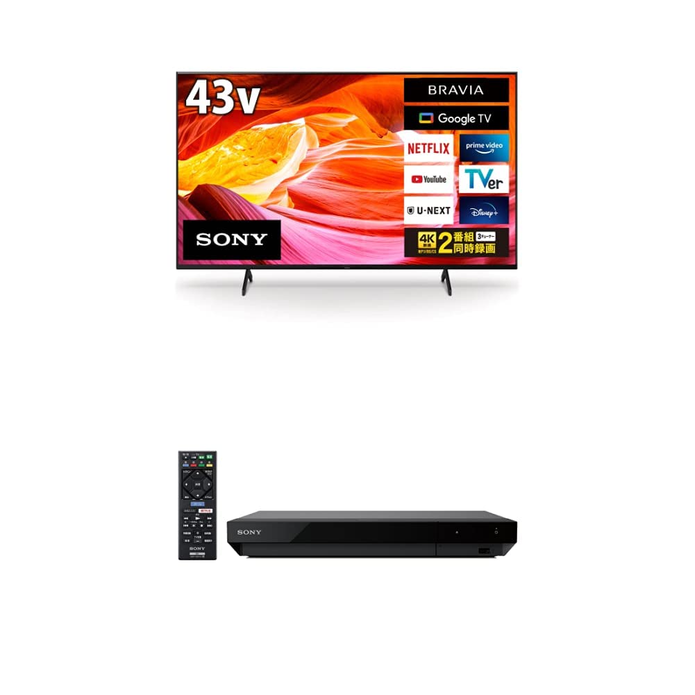 Amazon | ソニー 43V型 4K 液晶 テレビ ブラビア KJ-43X80WK + ソニー 