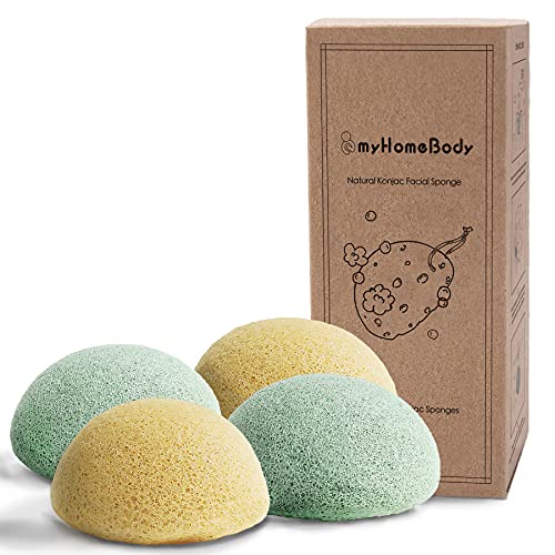 10 Best Konjac Sponges for a Flawless Skincare Routine 6 myHomeBody Natural Konjac Facial Sponges Set of 4