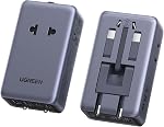 UGREEN 45W Universal Travel Adapter, 6 in 1 Fordable International Power Plug Adapter PD Fast Charging with 2AC 2USB-A 2USB-C Port, Worldwide Travel Essentials for EU UK US AUS(Type C/G/A/I)