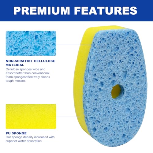 Image of CELOX Dish Sponge with Handle, Dish Scrubber with Soap Dispenser