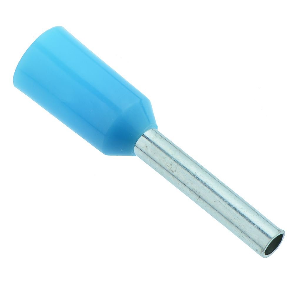 Ukcable-Ties Light/Blue Cable Cord End Terminals 0.25Mm² Single Entry Bootlace Ferrules - (Pack Of 500)