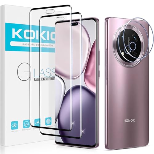 Kokio Schutzfolie für Panzerglas für Honor Magic 7 Lite 5G, 2+2 Stück 3D Schutzglas und Kameraschutz, 9H Festigkeit Bildschirmschutzfolie, 0.33 mm HD, Anti-Kratzen Folie, Blasenfrei