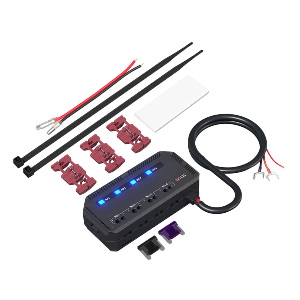 Cablaggio di protezione Fusibile for batteria Fusibili for auto 2 pezzi Scatola dei fusibili for auto Batteria Cablaggio elettronico Fusibili for auto Blocco fusibili for autoveicoli
