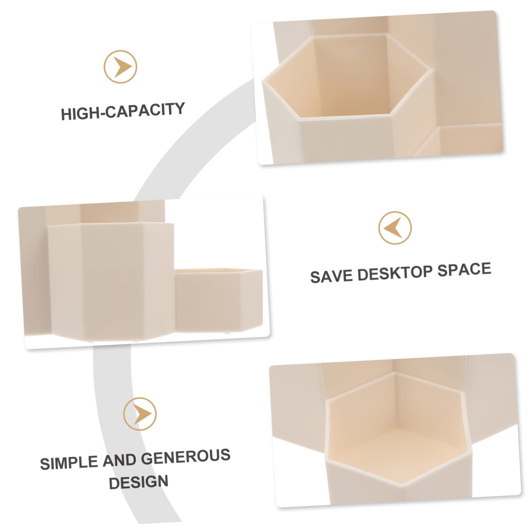 3 Portalápices Multifuncionales Cajón De Oficina Caja Organizadora De Escritorio Caja De Plástico Con Diseño Hexagonal De 4 Cuadrículas.