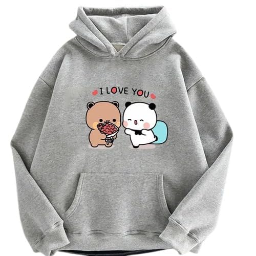 Cartoon Printed Hooded Neck Long Sleeves Sweatshirt with Kanagroo Pocket Hoodie-picture-15