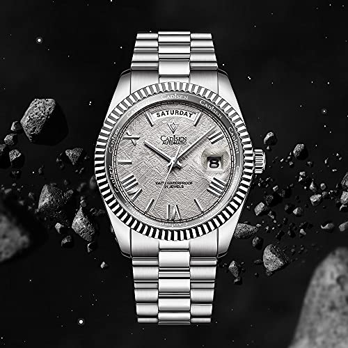 CADISEN Men Automatic Mechanical Watch Business Waterproof MIYOTA 8285 Movement Mens Wristwatch