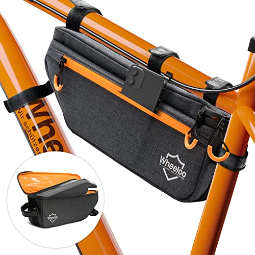 Wheeloo Fahrrad Rahmentasche 4L wasserdicht für Bikepacking I 2 Fächer I...