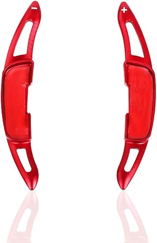 XITER Cubiertas de aluminio para extensiones de palanca de cambios de volante para Mazda CX-3 CX-5 CX-8 CX-9 Mazda2 Mazda3 Axela Mazda6 Atenza (rojo)