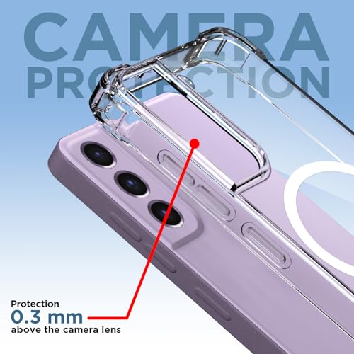 Image of Pikkme Back Cover for Samsung Galaxy S21 FE 5G Mag-Safe Shockproof PC + TPU Protective Case Magnetic Support Bumper Case (Transparent Mag-Safe)