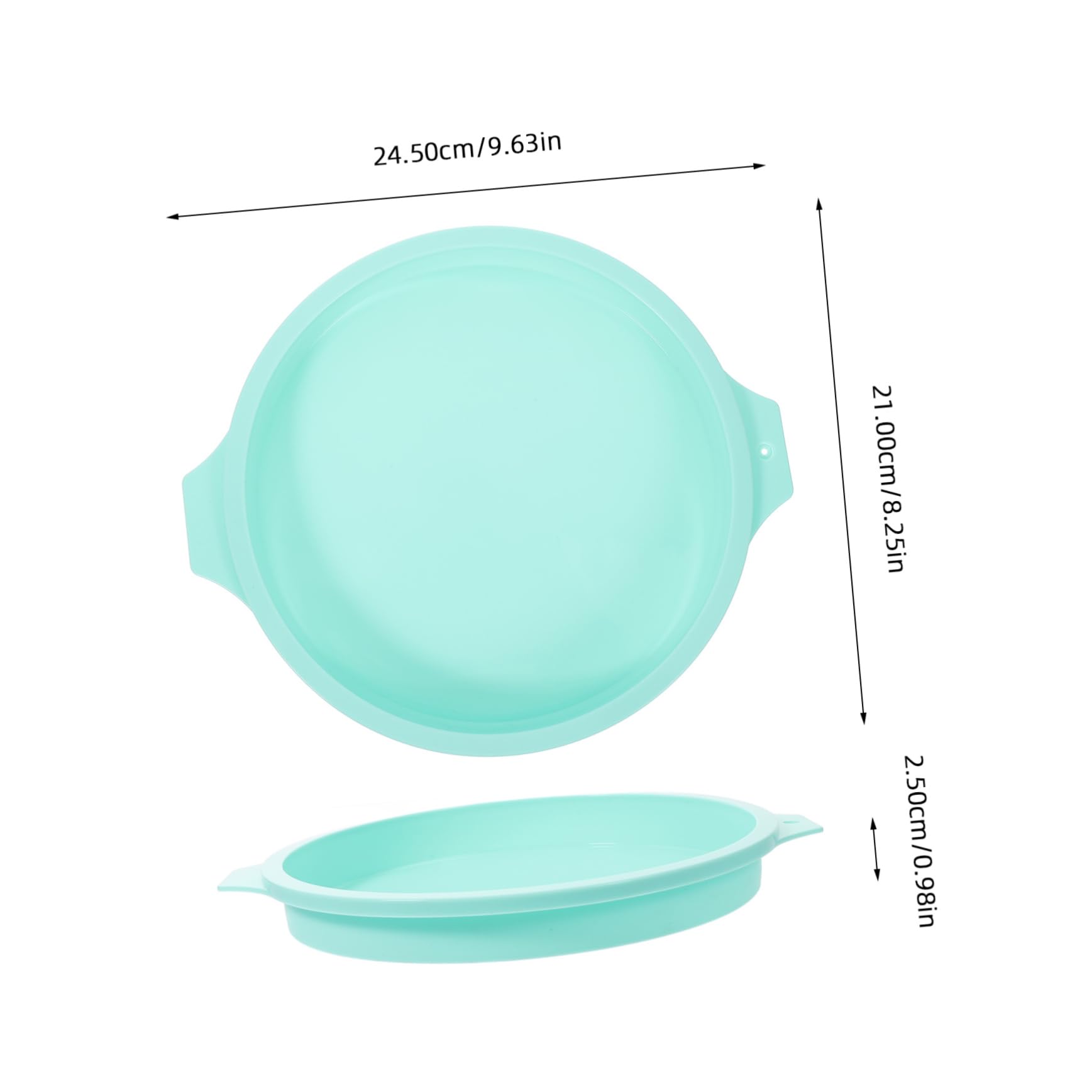 Hemobllo Round Silicone Cake Pan Bakeware Non Stick Baking Mold for Cakes Pizzas and More Dishwasher Green Color